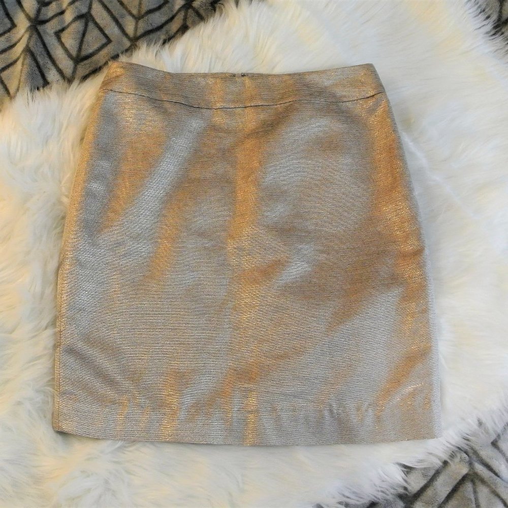Ann Taylor Loft Gold Shimmer Skirt
